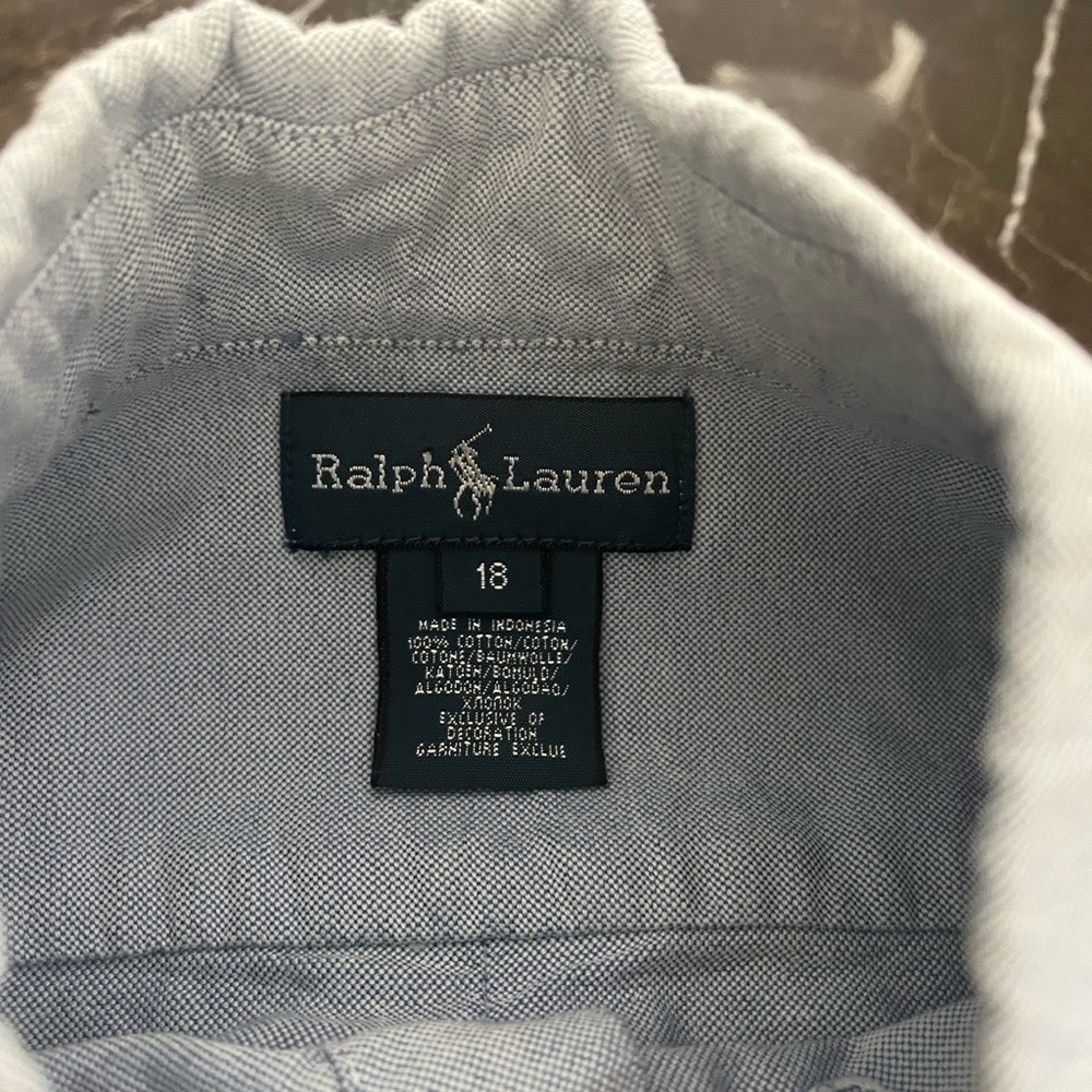 Mens Ralph Lauren button down long sleeve size 18.